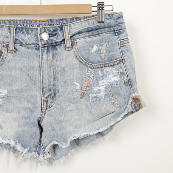 American Eagle Outfitters Hi Rise Festival Embroidered Shorts - Picture 4 of 8